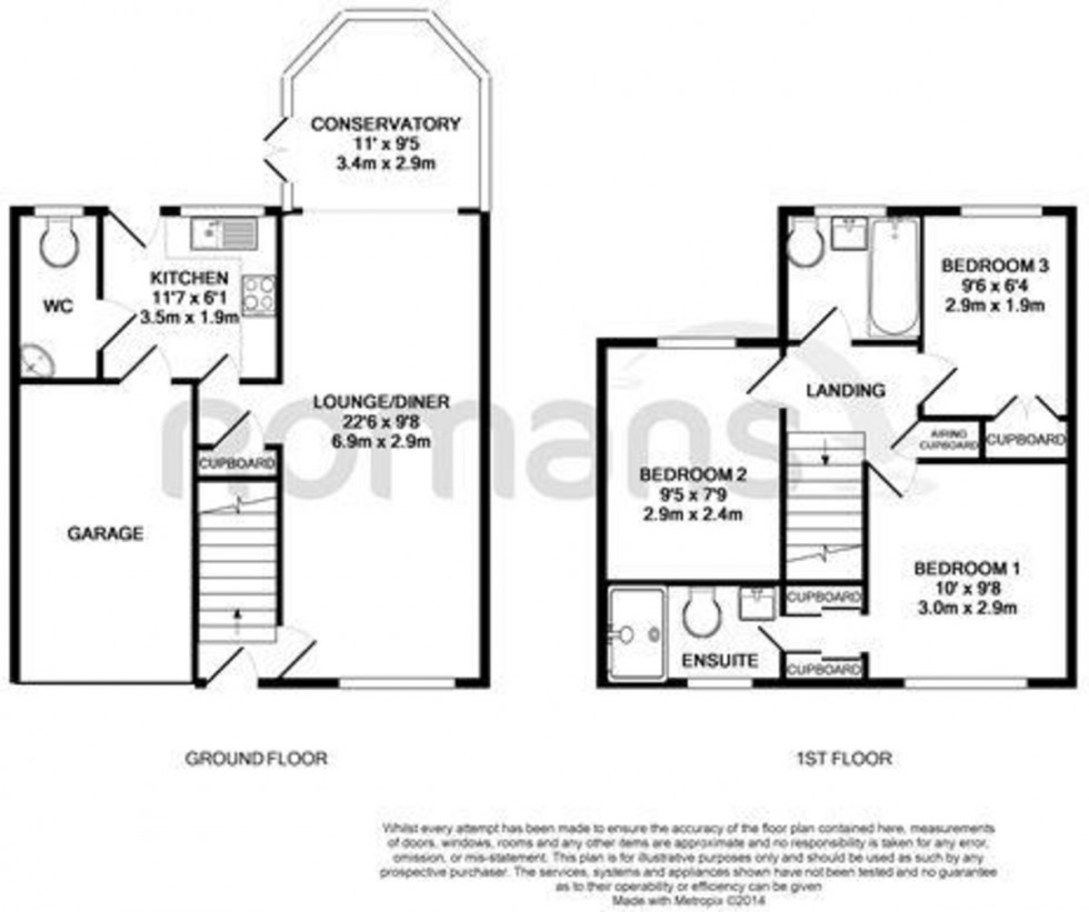Floorplan for Angers Close, Camberley