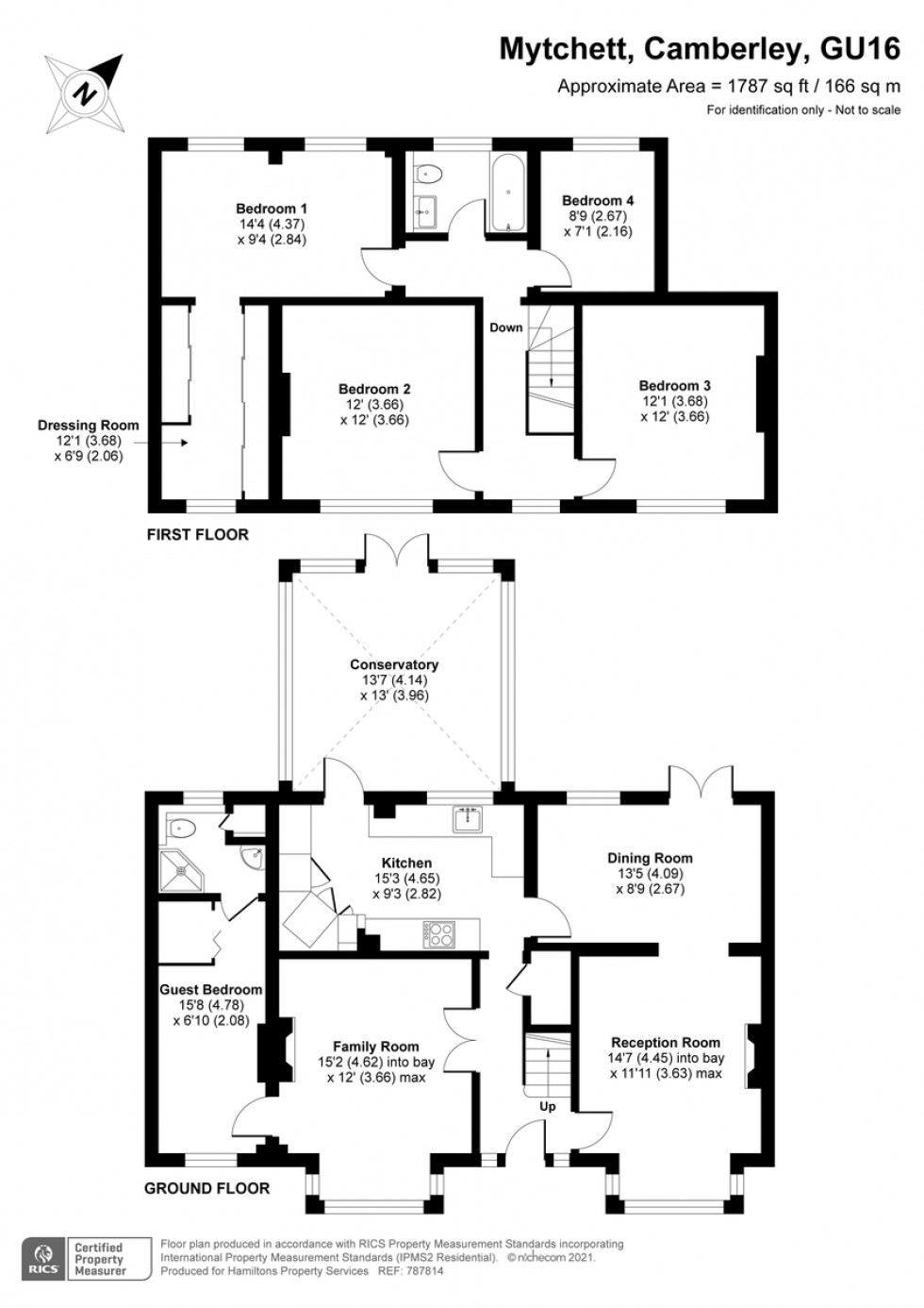 Floorplan for Potteries Lane, Mytchett, Camberley