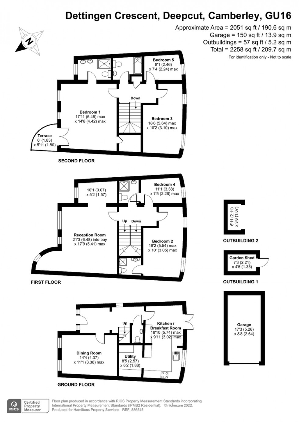 Floorplan for Dettingen Crescent, Deepcut, Camberley