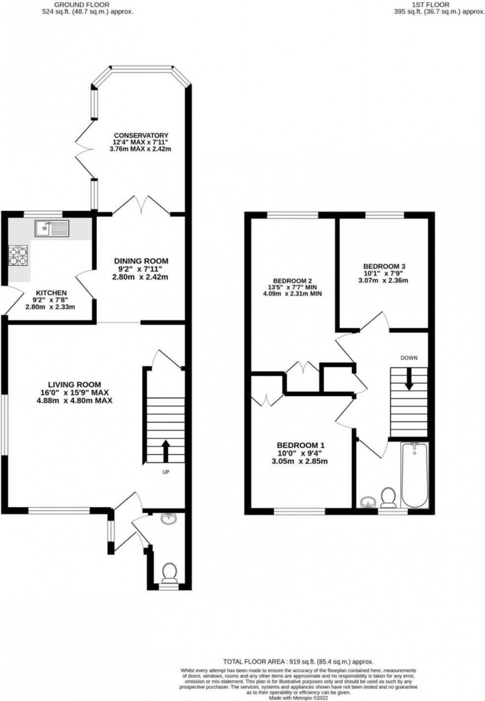 Floorplan for Hadleigh Gardens, Frimley Green