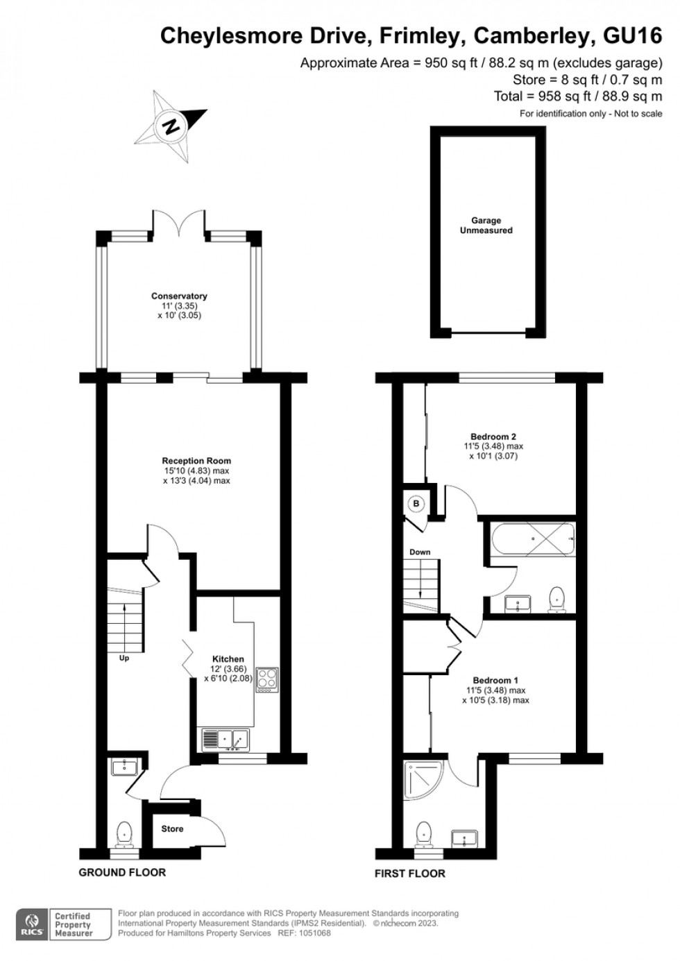 Floorplan for Cheylesmore Drive, Frimley