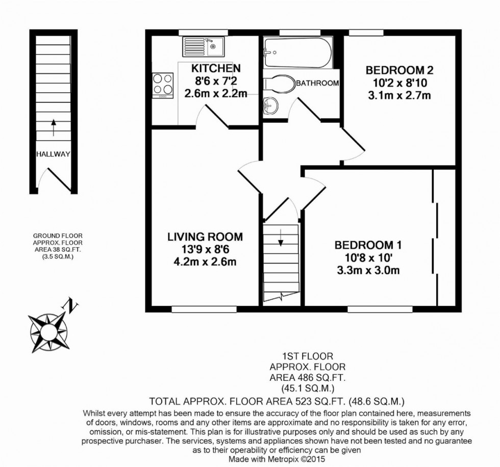 Floorplan for Hall Close ,Surrey GU15 2EB