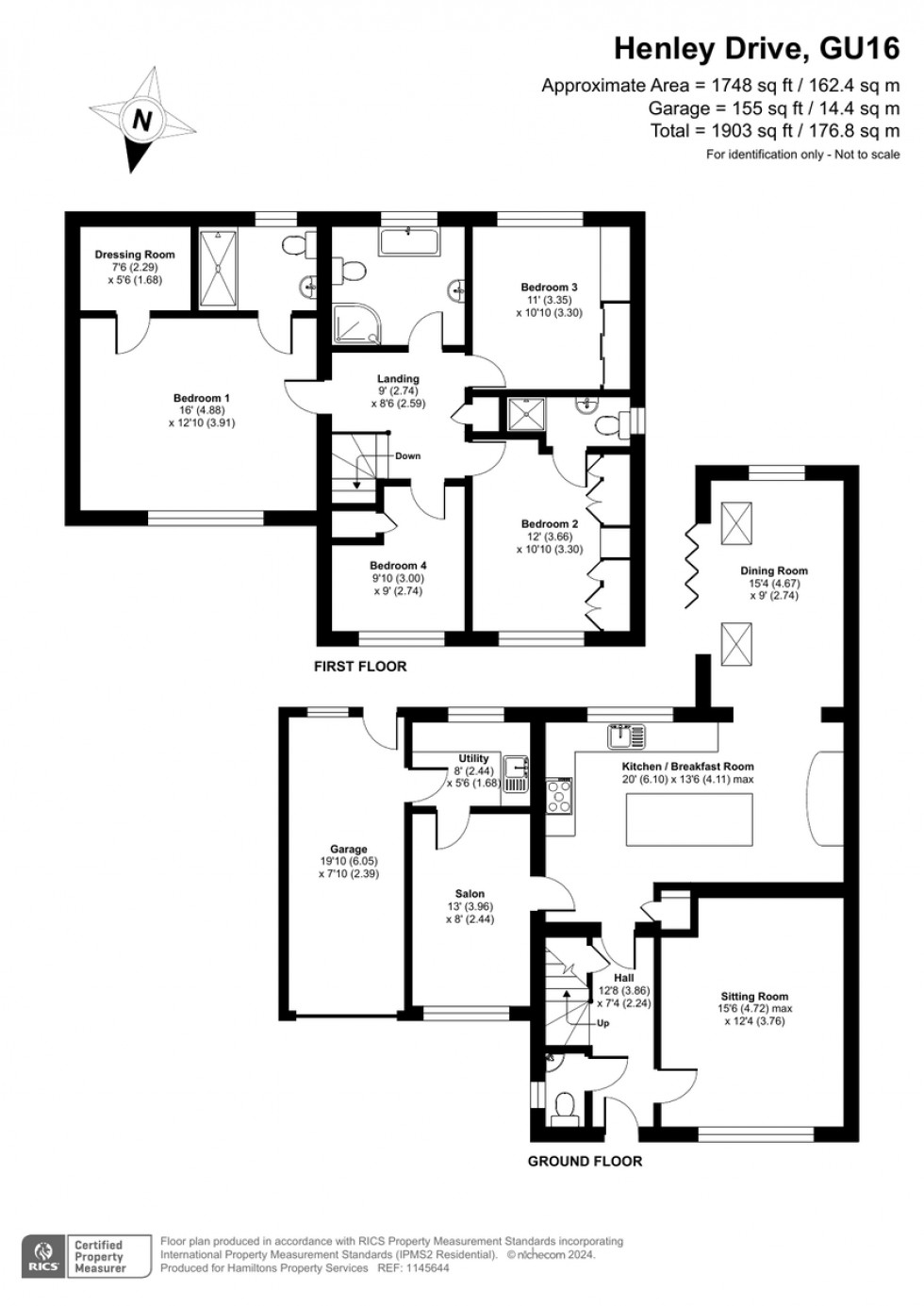 Floorplan for Henley Drive, Frimley Green