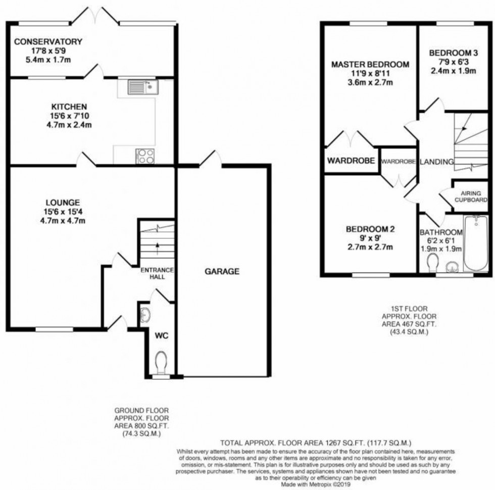 Floorplan for Membury Close, Frimley