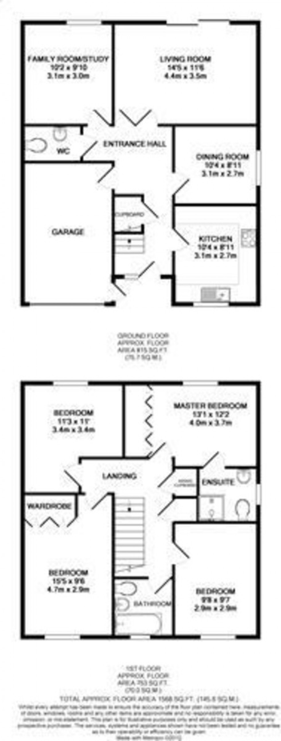 Floorplan for Droitwich Close, Bracknell