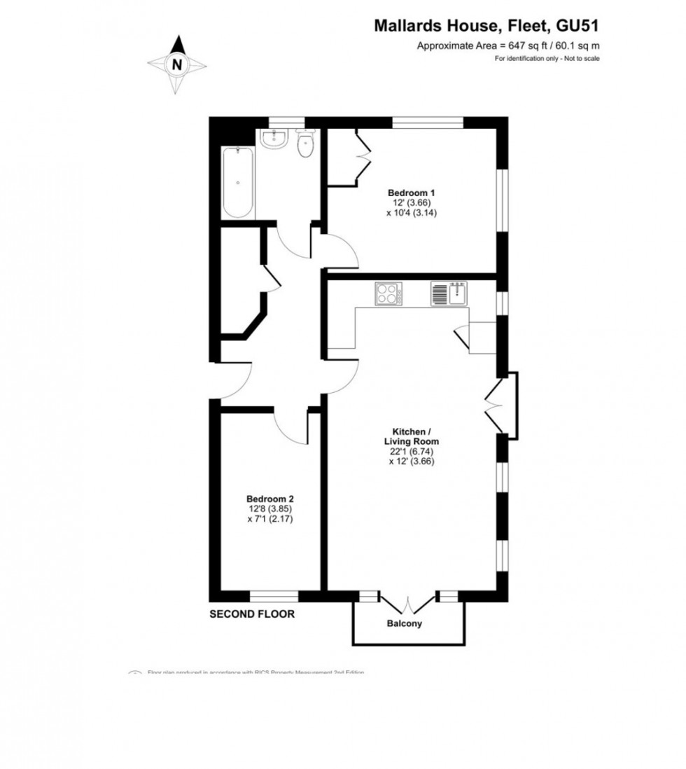 Floorplan for Alder Court, Fleet